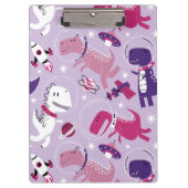Space Dinosaurs, Cute Dinosaurs, Stars, Space Ship Klembord (Voorkant)