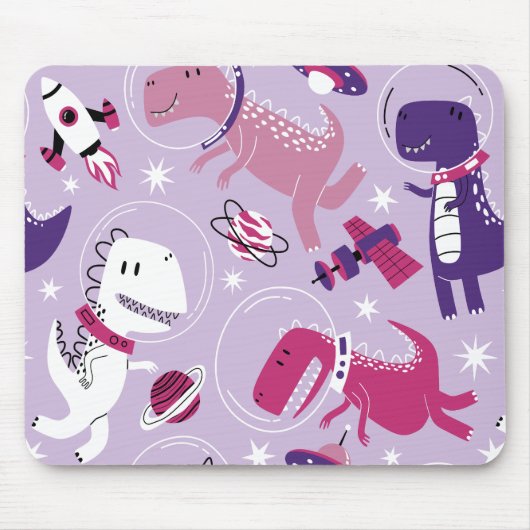 Space Dinosaurs, Cute Dinosaurs, Stars, Space Ship Muismat (Voorkant)