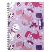 Space Dinosaurs, Cute Dinosaurs, Stars, Space Ship Notitieboek (Voorkant)