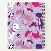 Space Dinosaurs, Cute Dinosaurs, Stars, Space Ship Notitieboek (Achterkant)
