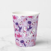 Space Dinosaurs, Cute Dinosaurs, Stars, Space Ship Papieren Bekers (Rechts)