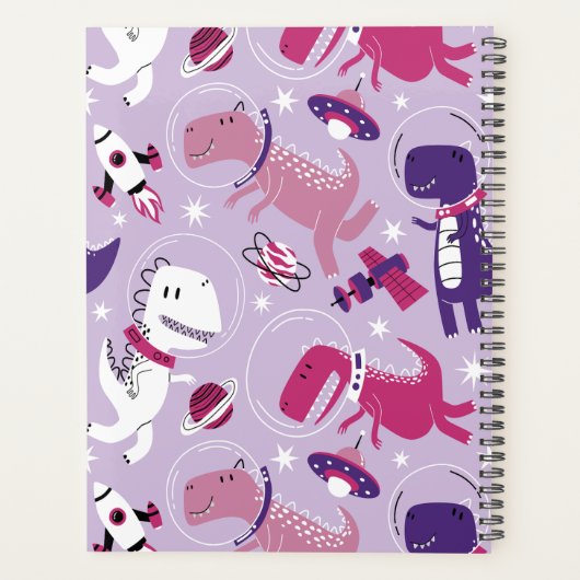 Space Dinosaurs, Cute Dinosaurs, Stars, Space Ship Planner (Achterkant)