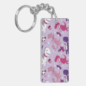 Space Dinosaurs, Cute Dinosaurs, Stars, Space Ship Sleutelhanger (Voorkant Links)