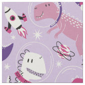 Space Dinosaurs, Cute Dinosaurs, Stars, Space Ship Stof (Close Up)