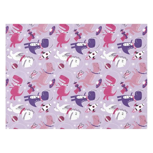Space Dinosaurs, Cute Dinosaurs, Stars, Space Ship Tafelkleed (Voorkant (Horizontaal))