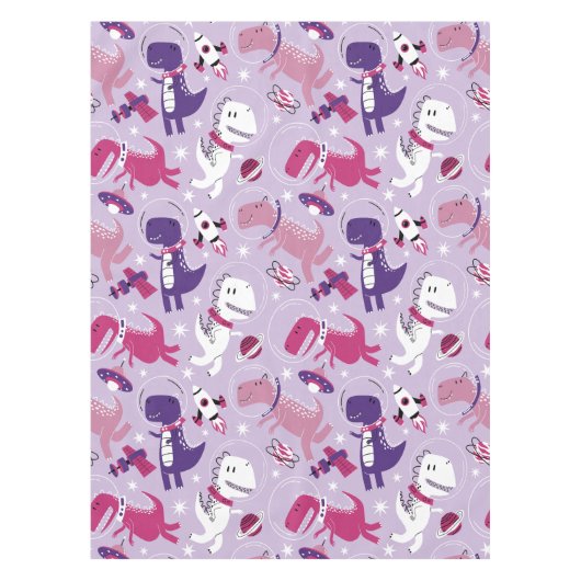 Space Dinosaurs, Cute Dinosaurs, Stars, Space Ship Tafelkleed (Voorkant)