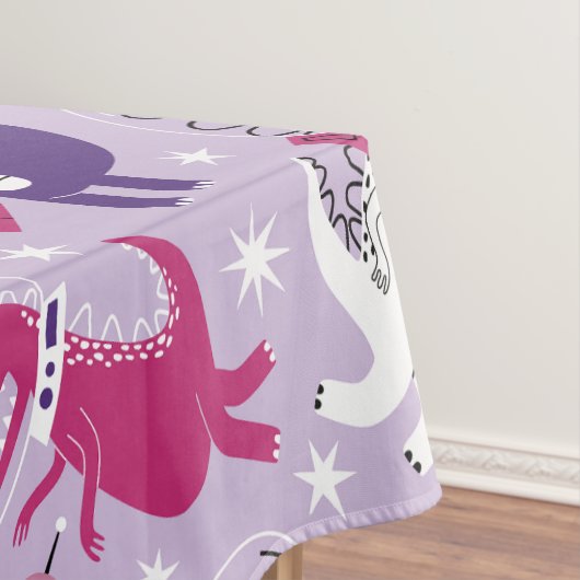 Space Dinosaurs, Cute Dinosaurs, Stars, Space Ship Tafelkleed (Voorbeeld)
