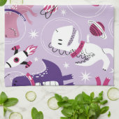 Space Dinosaurs, Cute Dinosaurs, Stars, Space Ship Theedoek (Gevouwen)