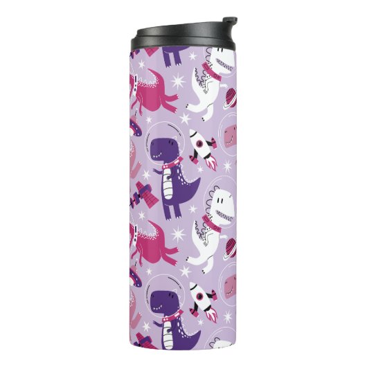 Space Dinosaurs, Cute Dinosaurs, Stars, Space Ship Thermosbeker (Gedraaid links)