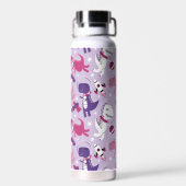 Space Dinosaurs, Cute Dinosaurs, Stars, Space Ship Waterfles (Achterkant)
