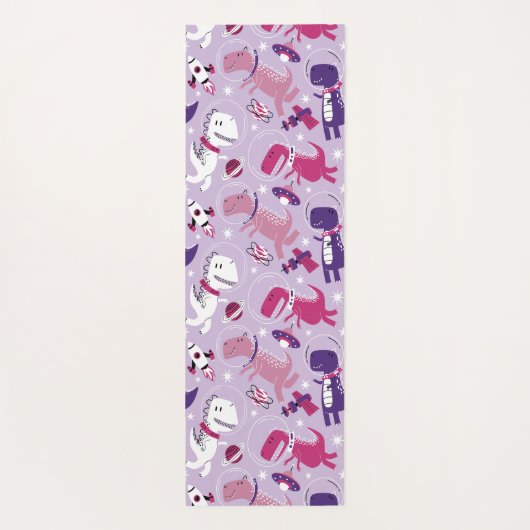 Space Dinosaurs, Cute Dinosaurs, Stars, Space Ship Yogamat (Achterkant)