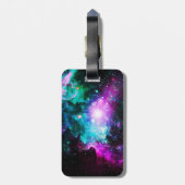 Space dj cat pizza bagagelabel (Achterkant verticaal)