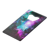 Space dj cat pizza creditkaart flessenopener (Achterkant Gekanteld)