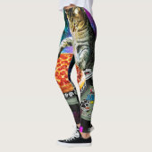 Space dj cat pizza leggings (Links)