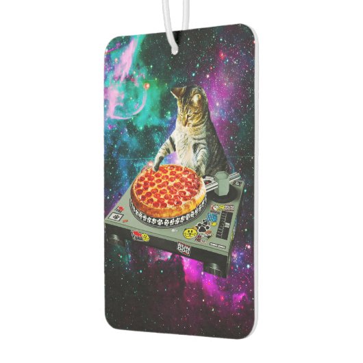 Space dj cat pizza luchtverfrisser (Links)