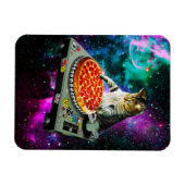 Space dj cat pizza magneet (Horizontaal)