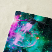 Space dj cat pizza strandlaken (In situ)