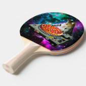 Space dj cat pizza tafeltennisbatje (Voorkant Gekanteld)