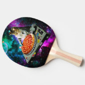 Space dj cat pizza tafeltennisbatje (Zijkant)