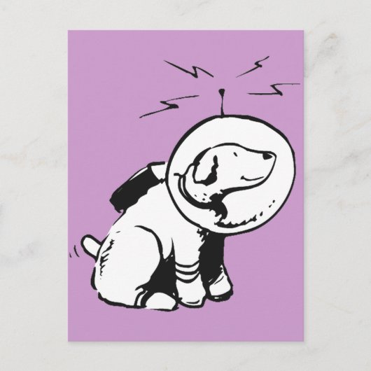 Space Dog Briefkaart (Voorkant)