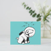 Space Dog Briefkaart (Staand voorkant)