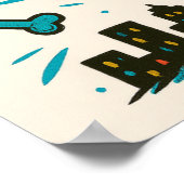 Space Dog Driving Car Poster (Hoek)