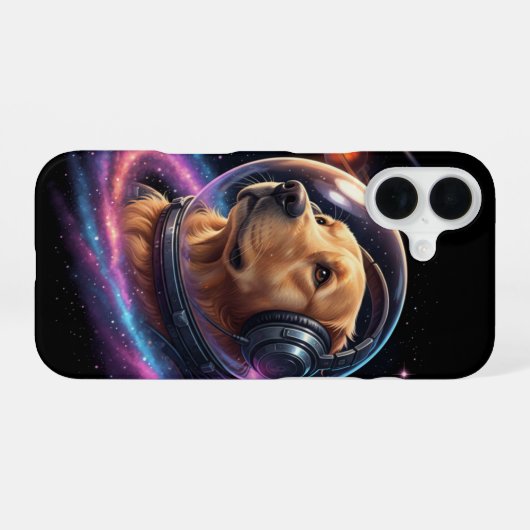 Space Dog iPhone 16 Case iPhone 16 Hoesje (Achterkant horizontaal)
