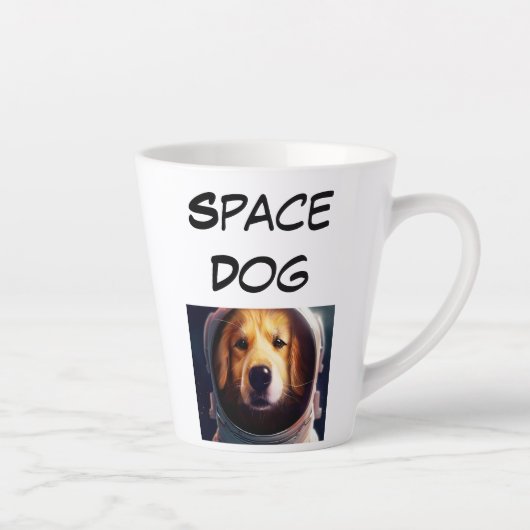 Space Dog Latte Mok (Rechts)