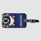 Space Dog Personaliseer Bagagelabel (Voorkant (horizontaal))