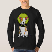 Space Dog Pit Bull Red T-shirt (Voorkant)