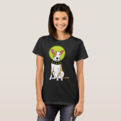 Space Dog Pit Bull Red T-shirt (Voorkant volledig)