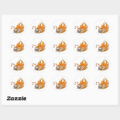 Space Dog Ronde Sticker (Vel)