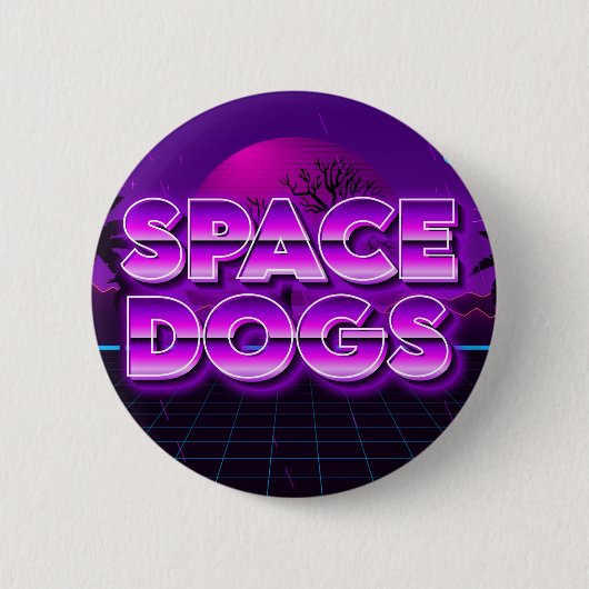 SPACE DOGS badge planeet Ronde Button 5,7 Cm (Voorkant)