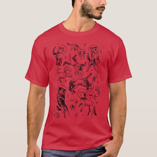 Space dogs friend t-shirt (Voorkant)