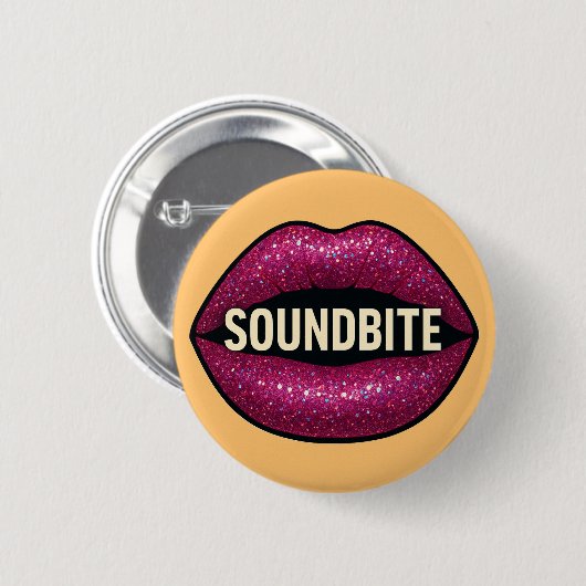 SPACE DOGS RADIO - SOUNDBITE BADGE RONDE BUTTON 5,7 CM (Voorkant /achterkant)
