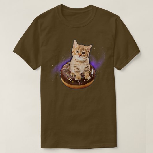 Space Donut Cat Flying Kat Galay T-shirt (Design voorkant)
