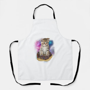 Space Donut Cat Shirt _ Vliegend Kat Galaxy T Shir Schort