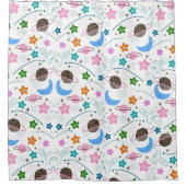 Space Doodle Patroon Douchegordijn (Voorkant)