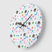 Space Doodle Patroon Grote Klok (Hoek)