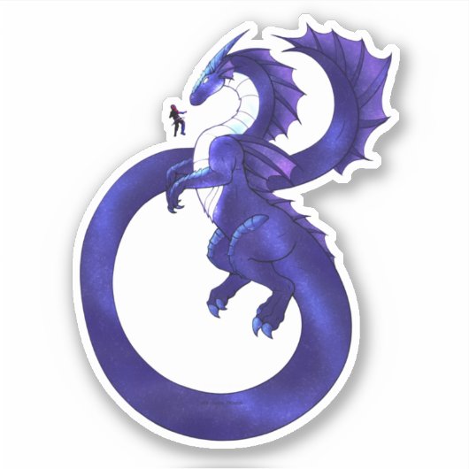 Space Dragon Draco Sticker (Voorkant)
