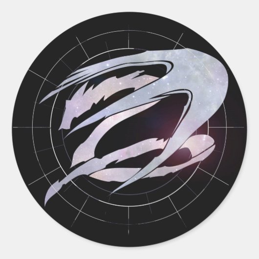 Space Dragon-Sticker Ronde Sticker (Voorkant)