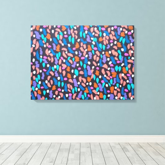 Space Dust Canvas Abstracte kunst Print (Insitu (Houten vloer))