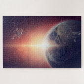 Space Earth & Astronaut Puzzle Legpuzzel (Horizontaal)