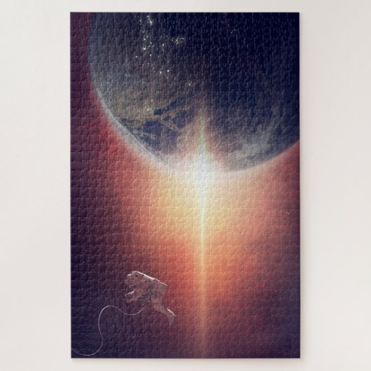 Space Earth & Astronaut Puzzle Legpuzzel (Verticaal)