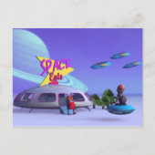 Space Eats Cafe Briefkaart (Voorkant)