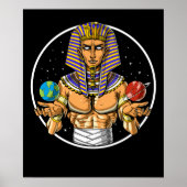 Space Egyptian Pharaoh Poster (Voorkant)