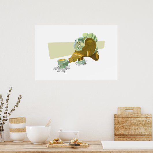 Space Elephant Poster (Keuken)