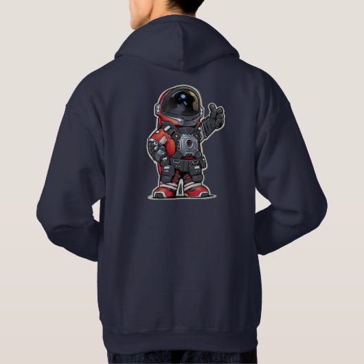 Space Engineers Cartoon Hoodie - Rood (Achterkant)