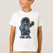 Space Engineers Cartoon Kinder Tshirt - Blauw (Voorkant)
