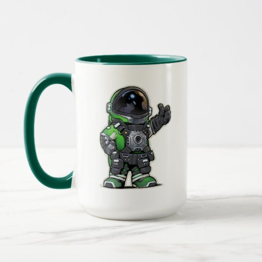 Space Engineers Cartoon Mok - Groen (Links)